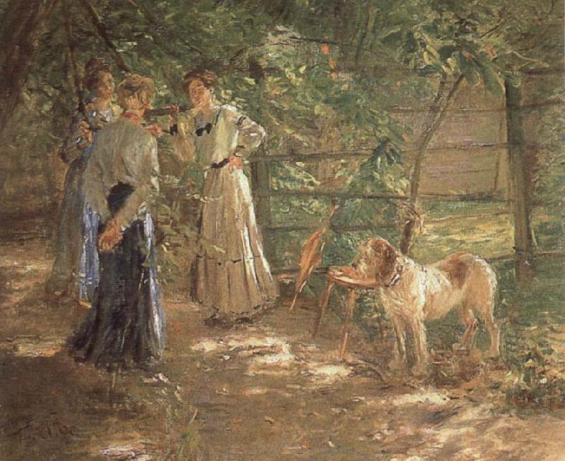 Fritz von Uhde In the Garden china oil painting image